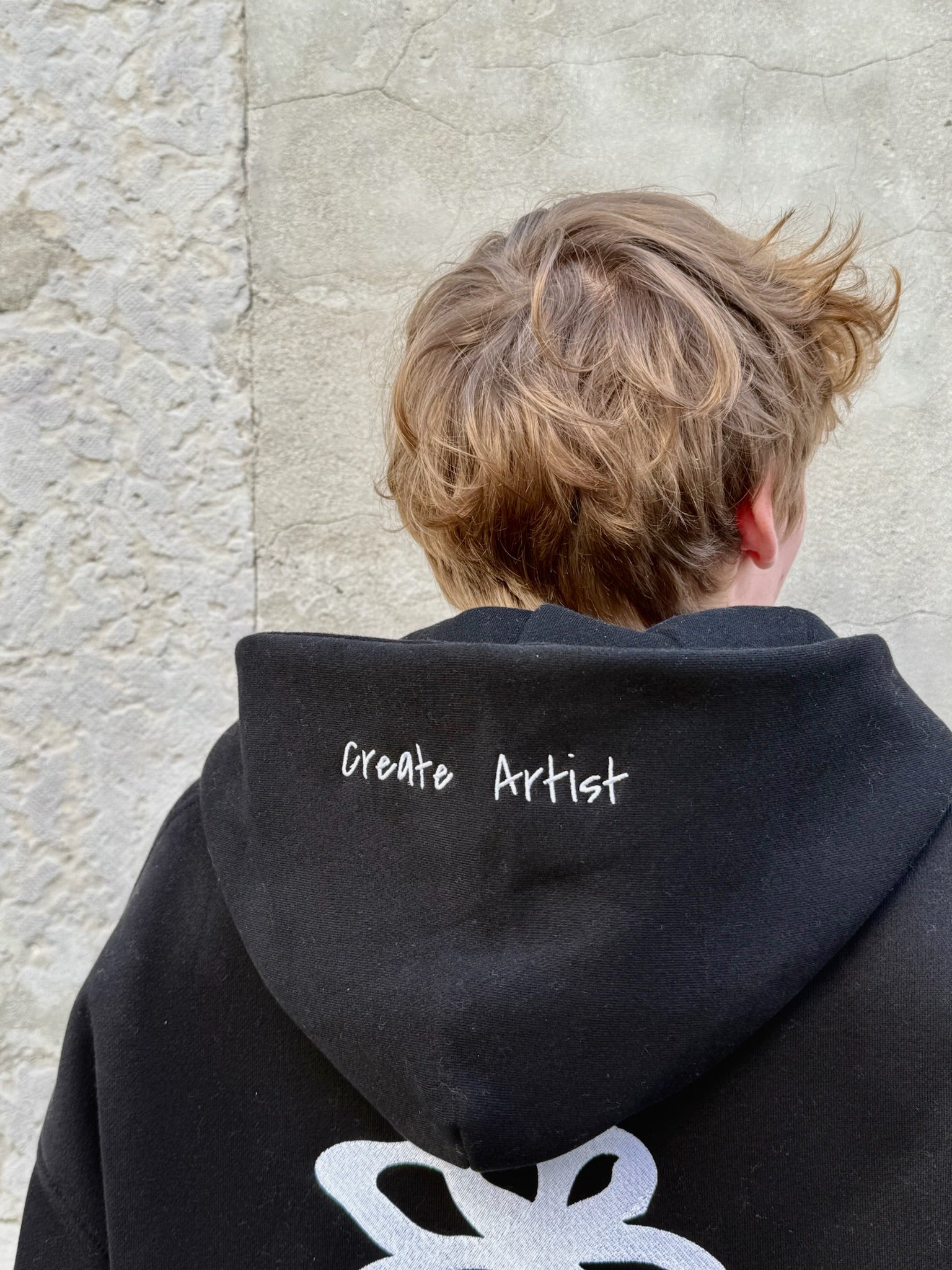 Sweat Zipper Brodé "Create Artist" - Noir