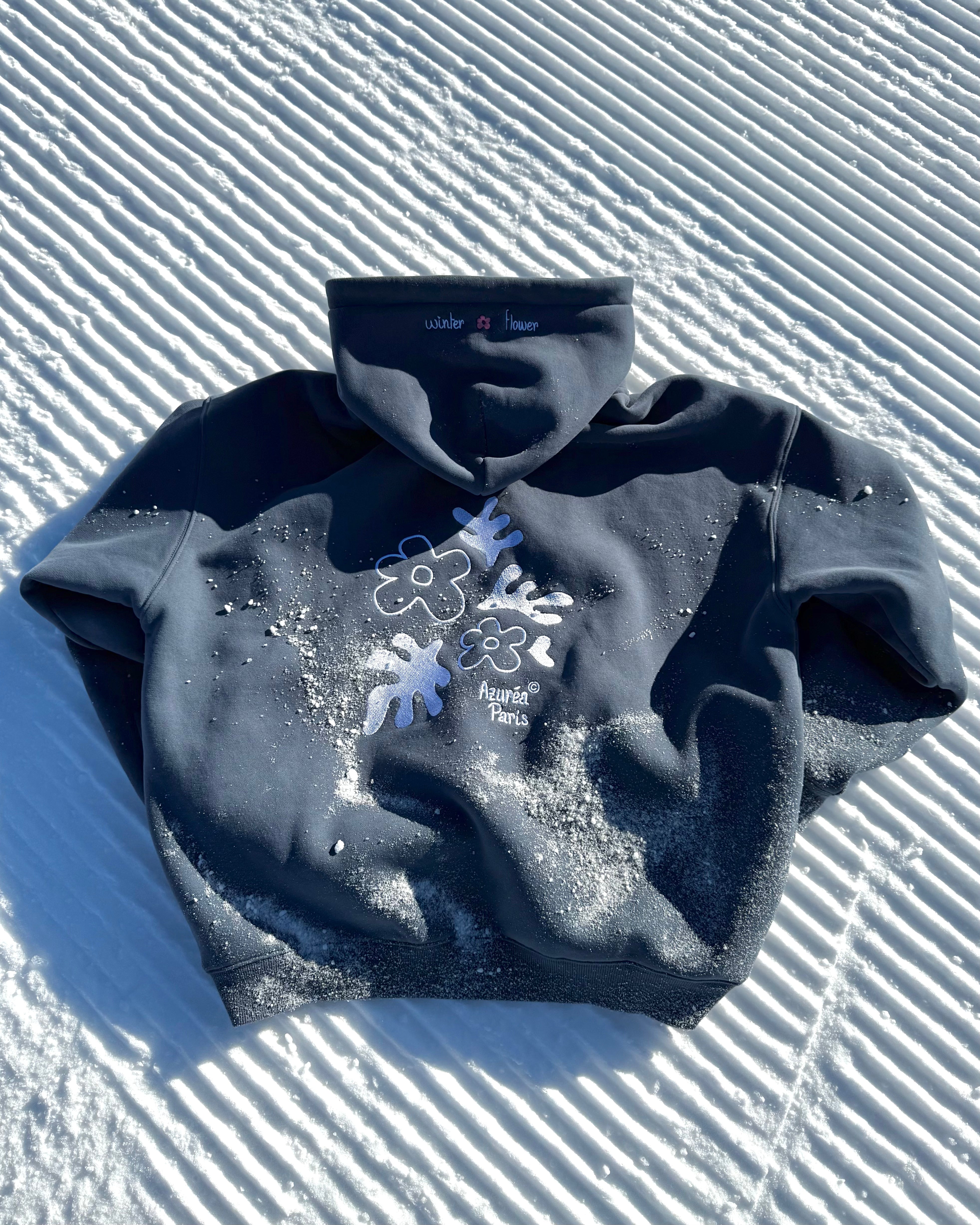 Sweat Brodé "Winter Flower" Océan Édition