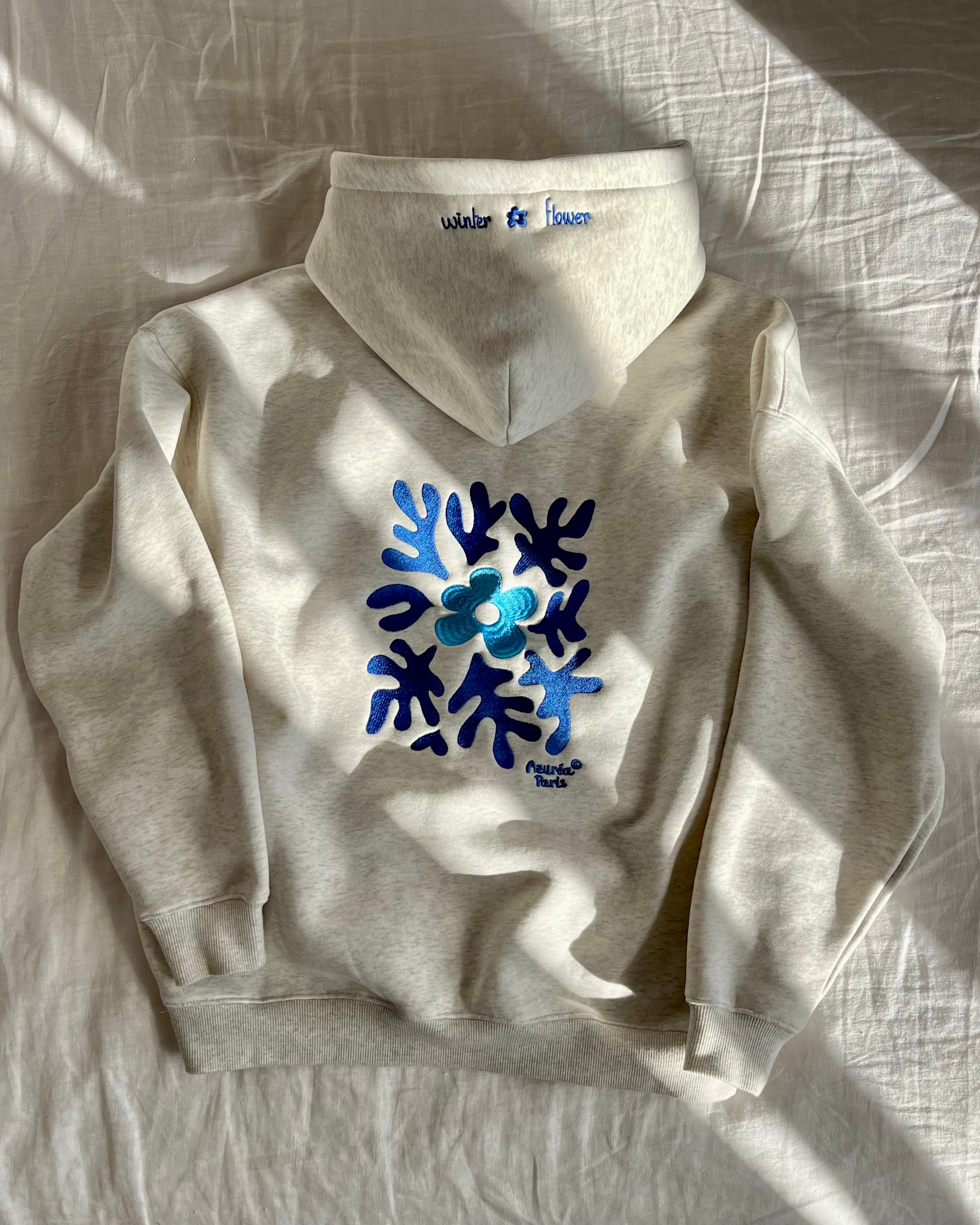 Origins “Winter Flower” Embroidered Sweatshirt