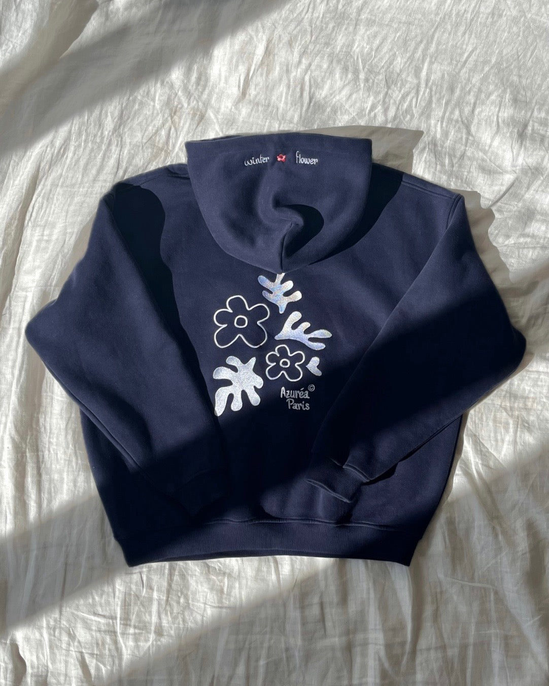 Sweat Brodé "Winter Flower" Minuit Édition