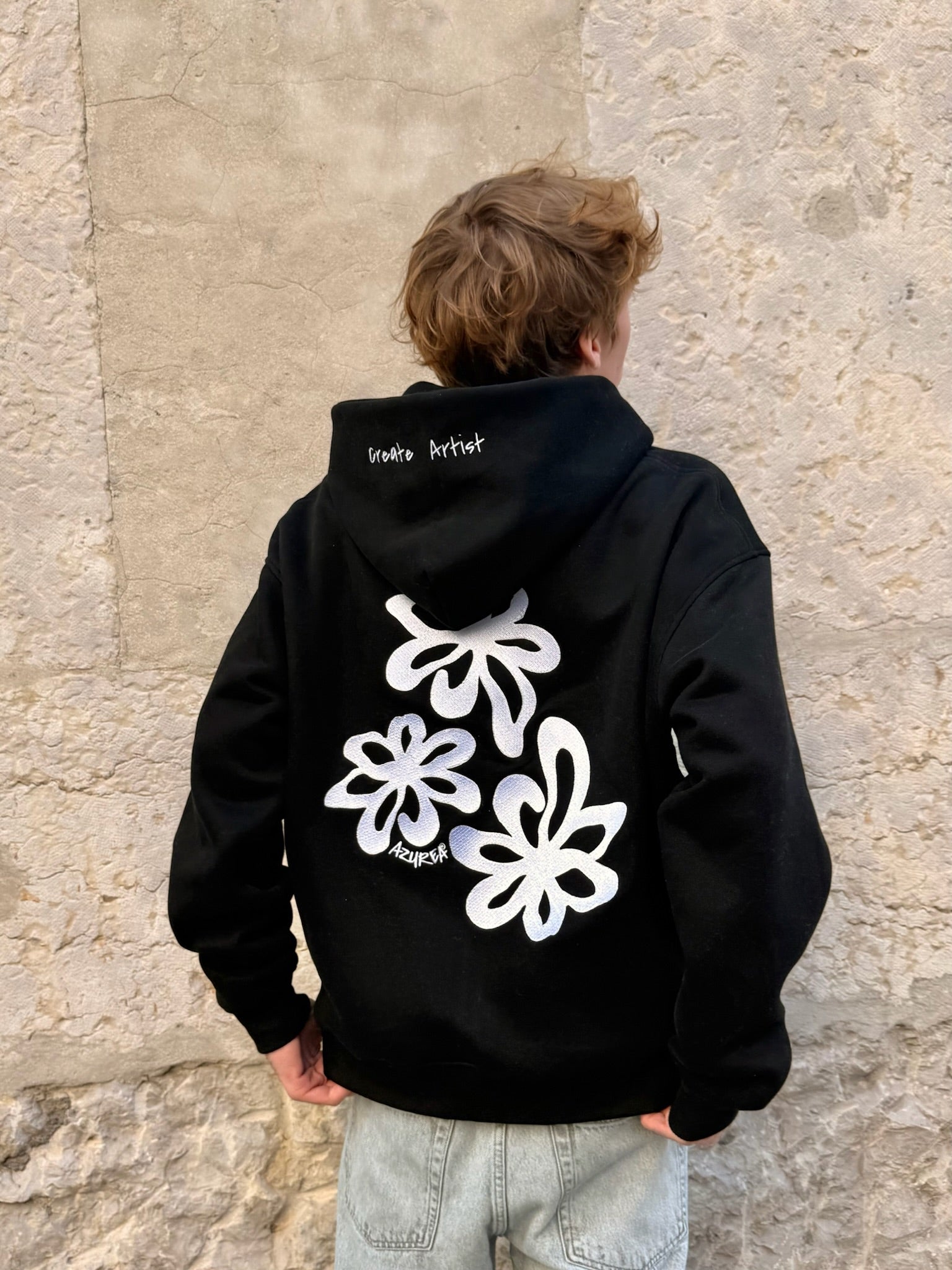 Sweat Zipper Brodé "Create Artist" - Noir