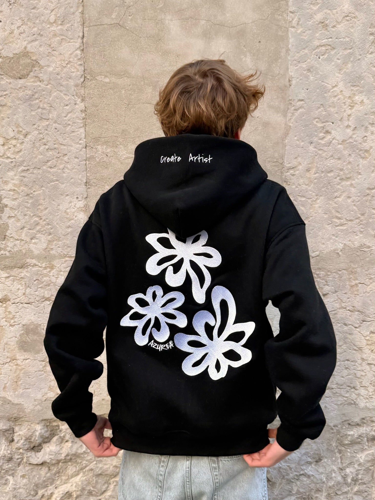 Sweat Zipper Brodé "Create Artist" - Noir