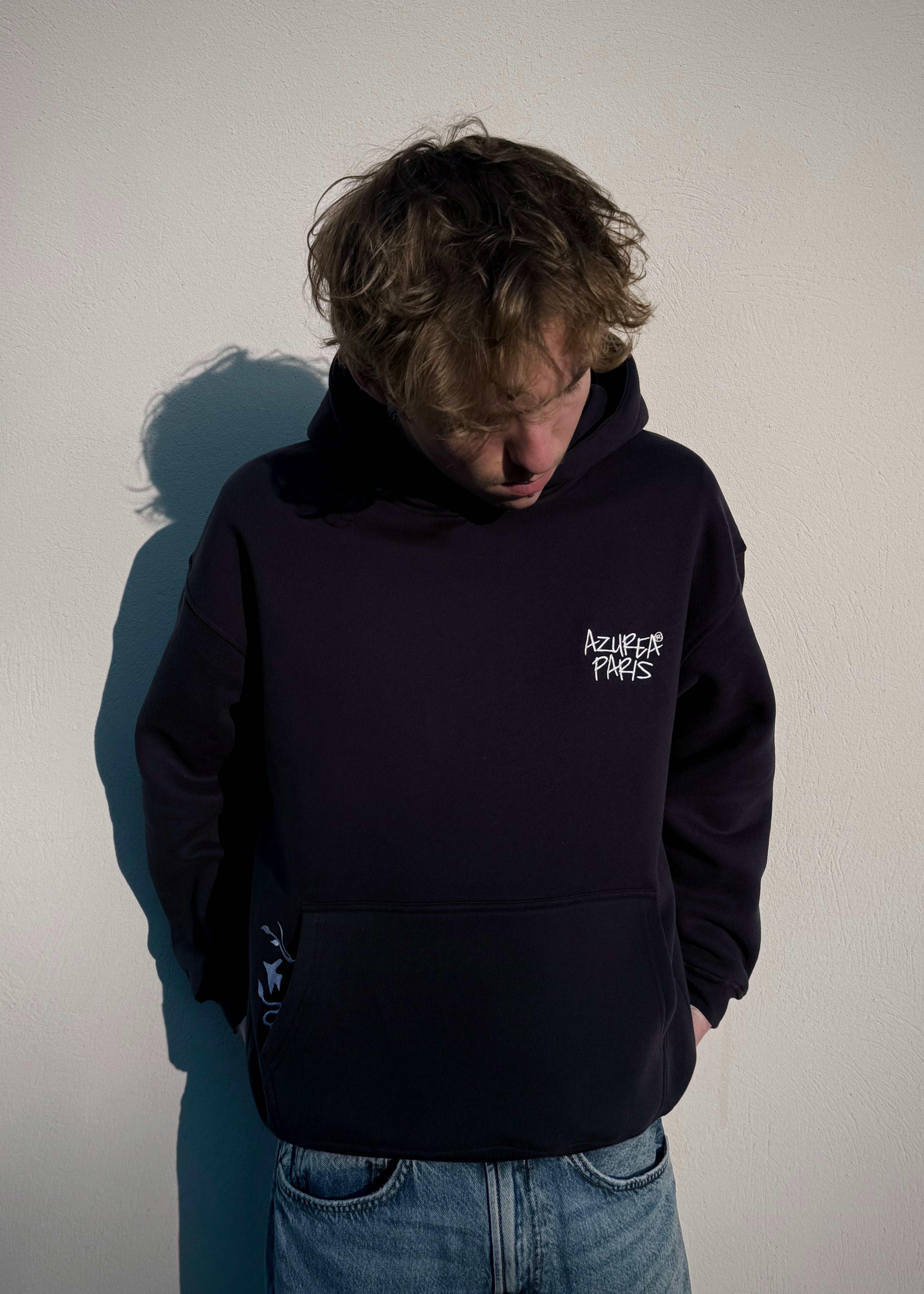 Sweat Brodé "Moon" - Bleu Marine