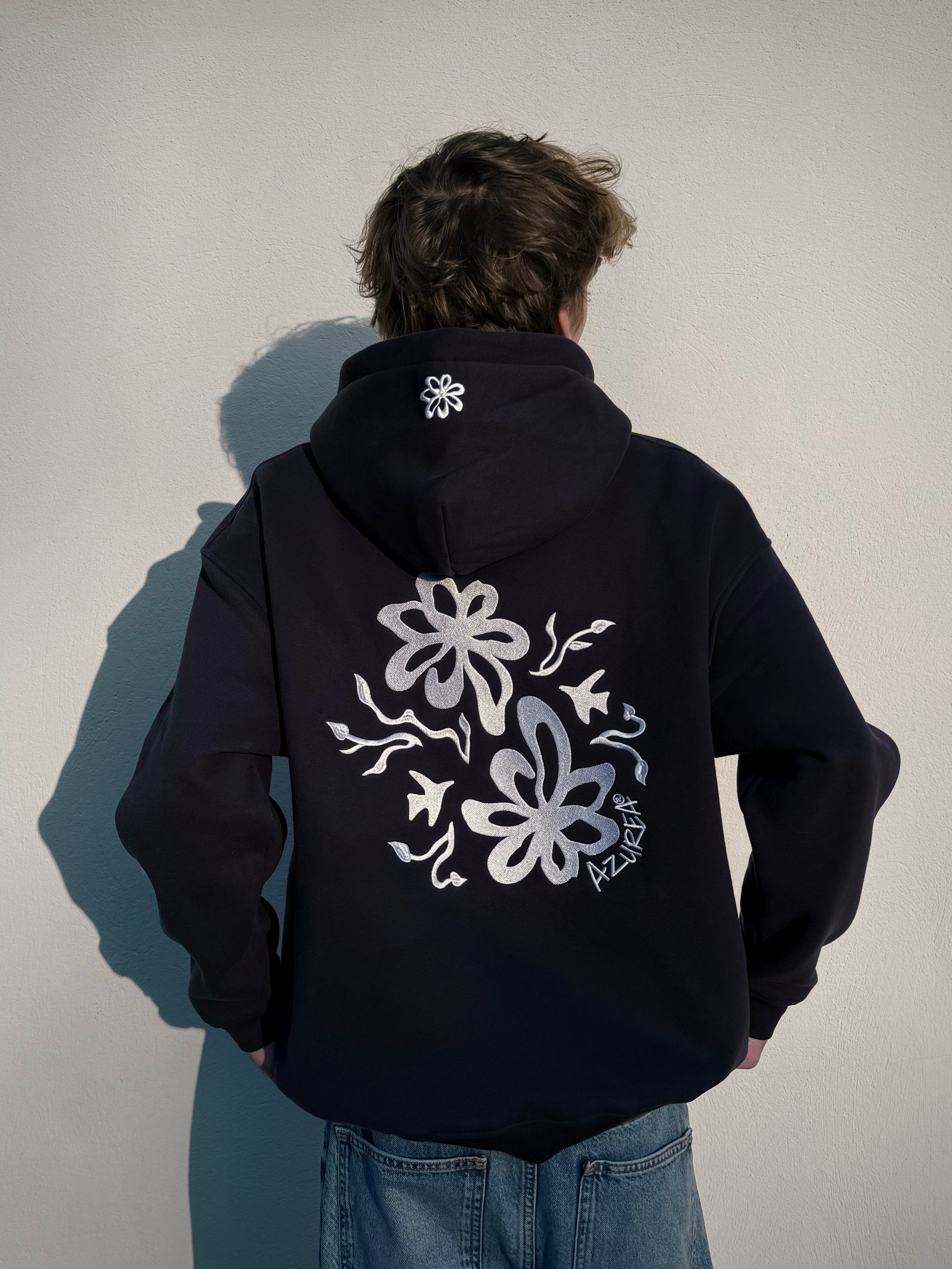 Sweat Brodé "Moon" - Bleu Marine