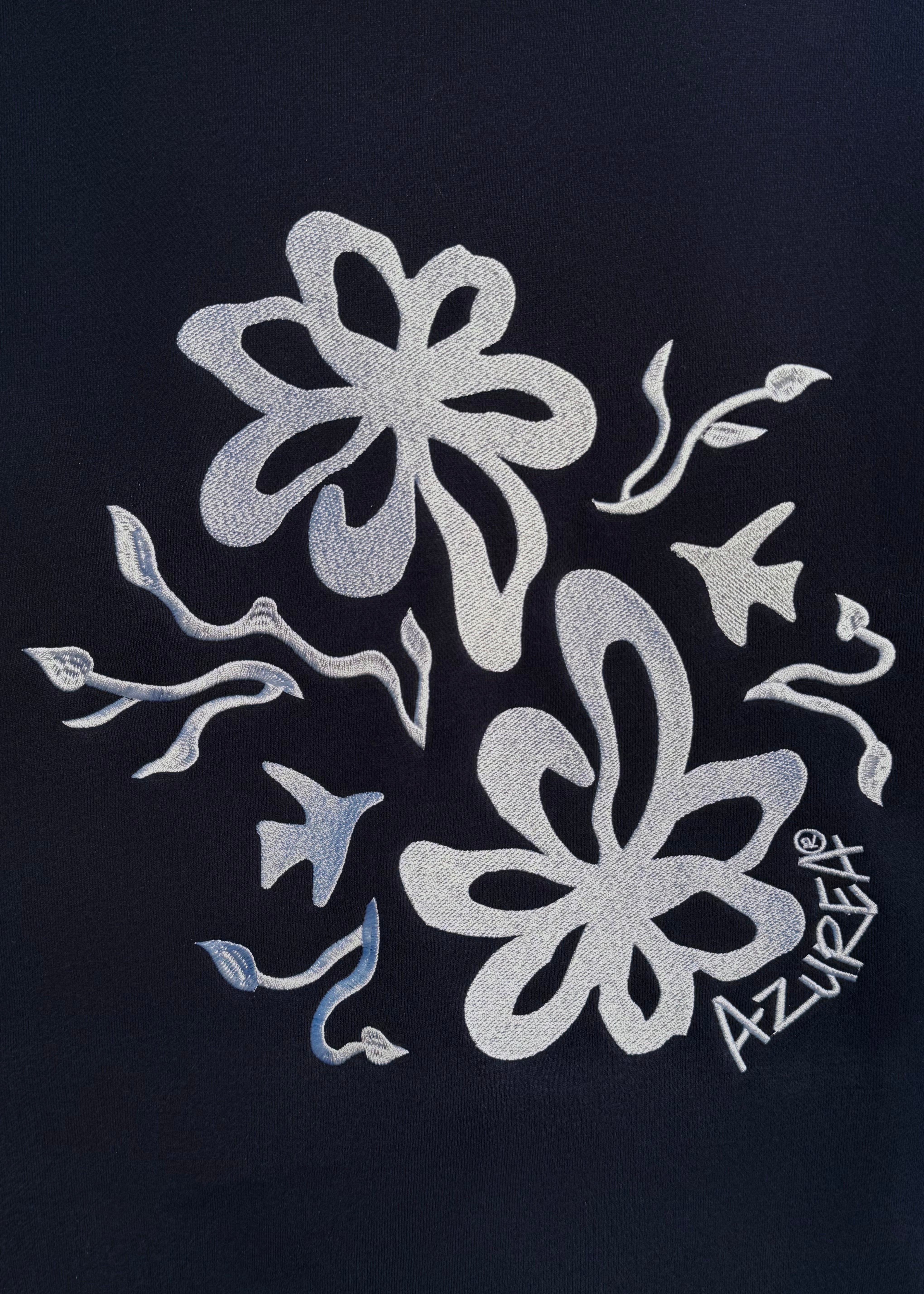 Sweat Brodé "Moon" - Bleu Marine