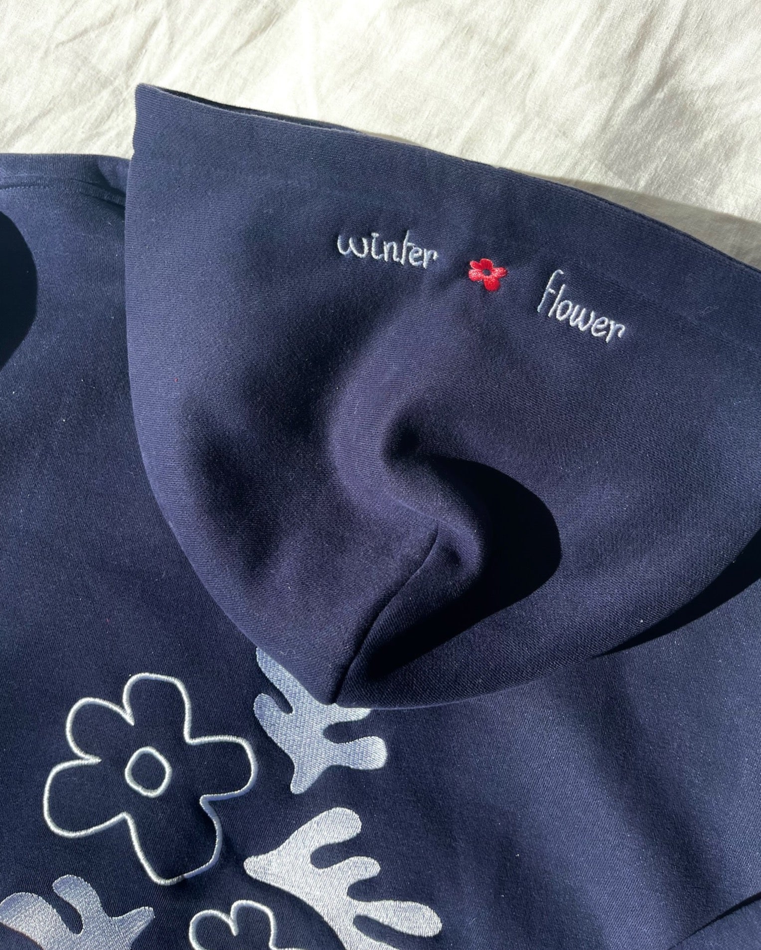 Midnight Edition "Winter Flower" Embroidered Sweatshirt