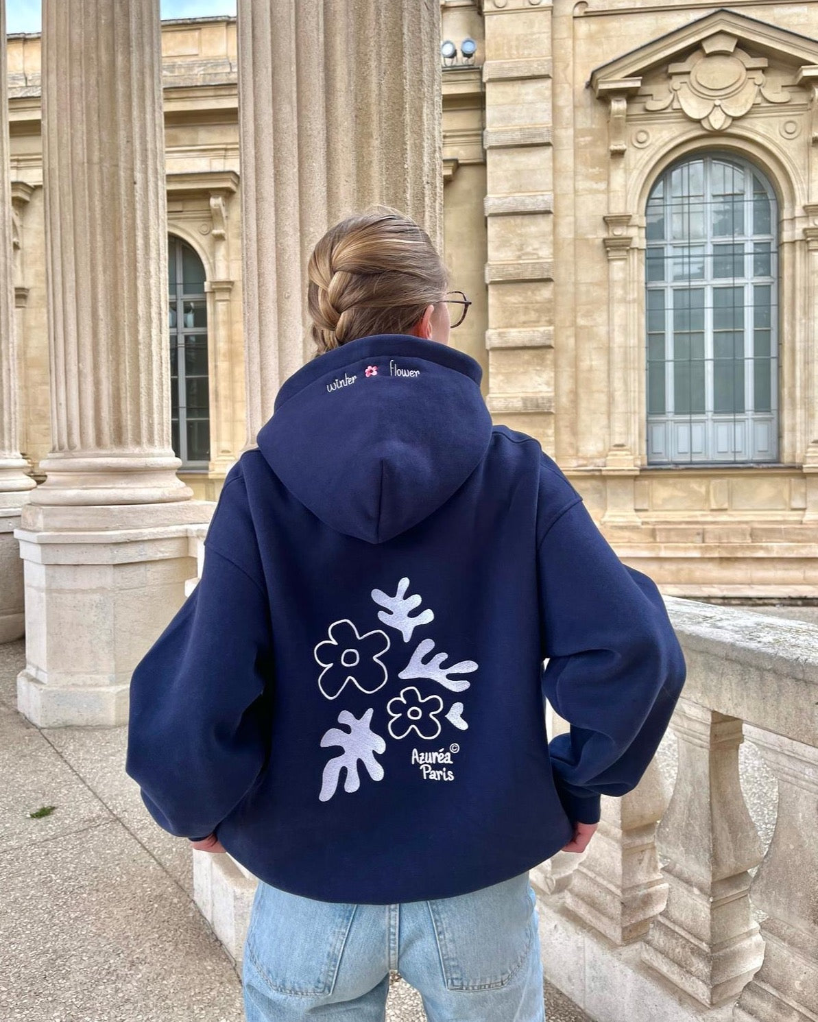 Midnight Edition "Winter Flower" Embroidered Sweatshirt